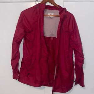 White Sierra pink Rain Coat